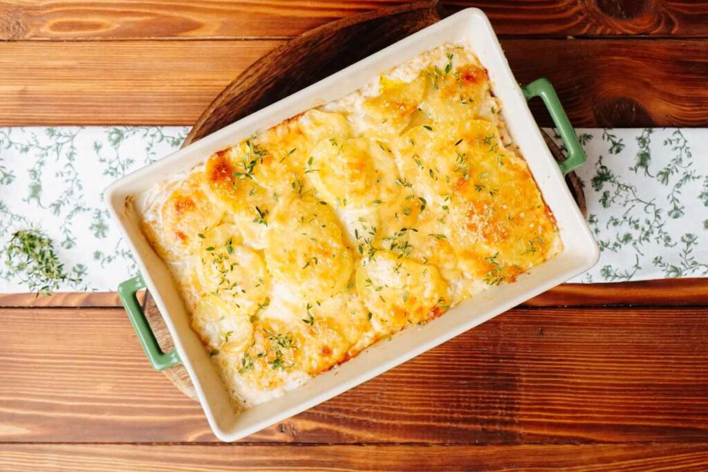 Bake uncovered 60-70 minutes until potatoes are fork tender.