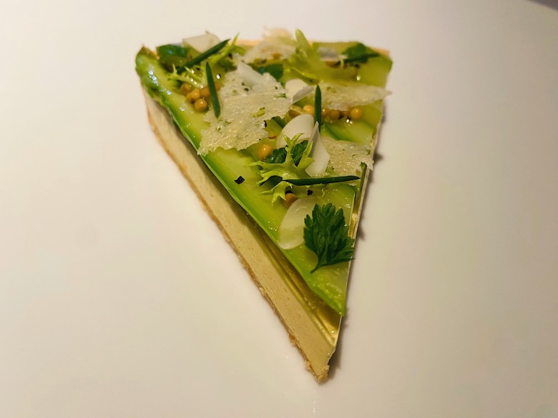 Loire Valley asparagus tart with aged Comté and vin jaune at BELON