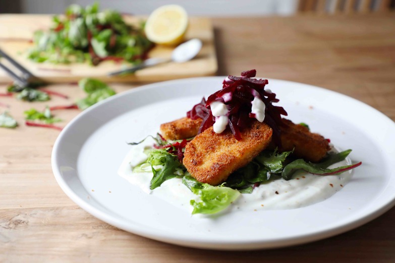 Foodie and halloumi & beetroot salad, Hong Kong