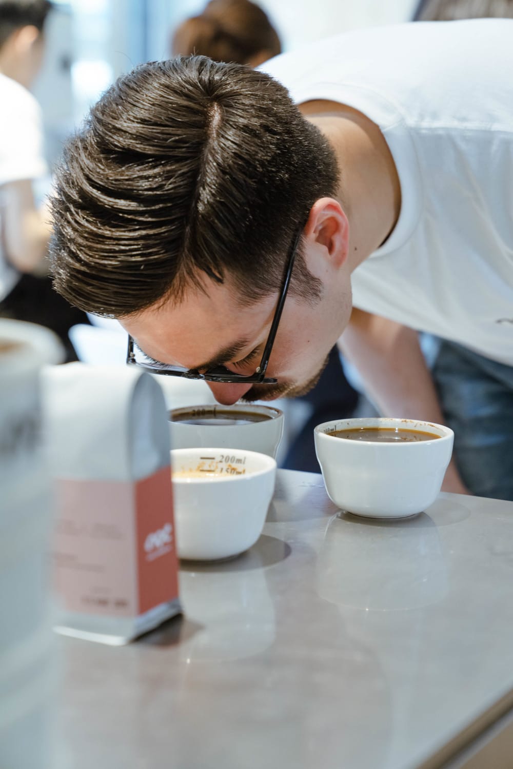 Sample coffee roasting