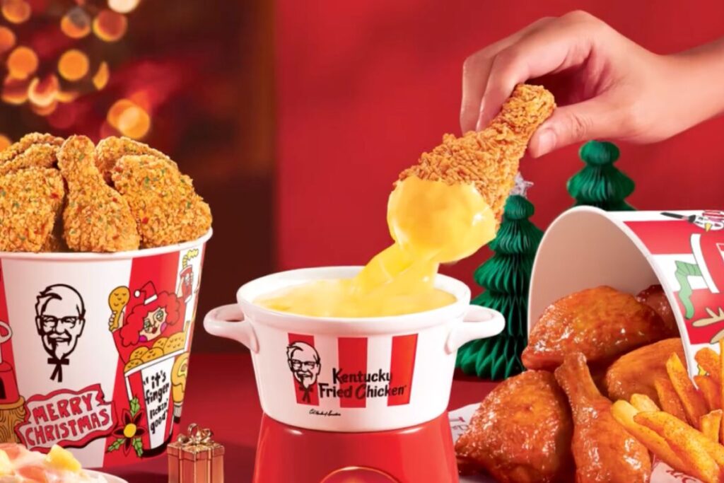 KFC fried chicken cheese fondue set