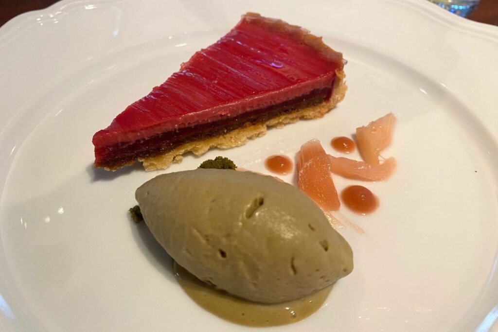 Lobster Bar rhubarb tart