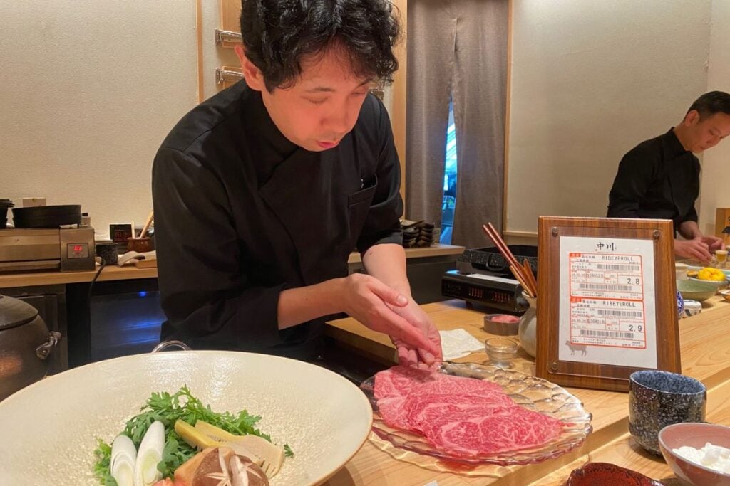 Sukiyaki Nakagawa chef