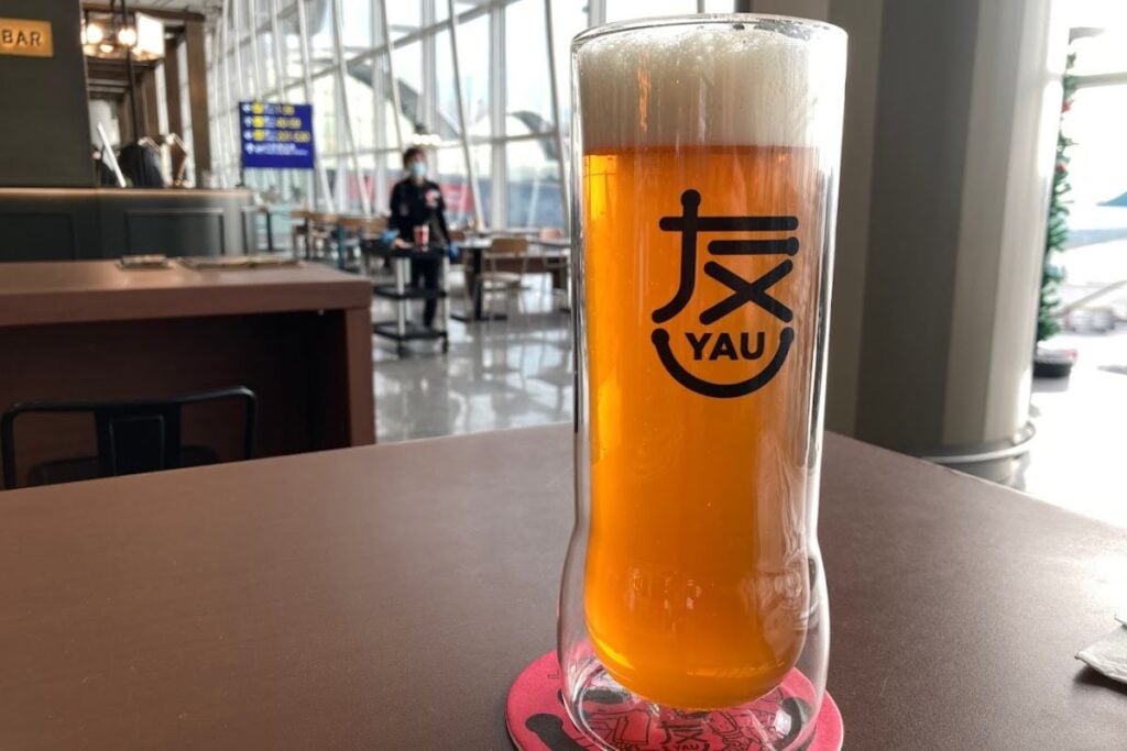 Tap + Brew Hong Kong airport drinking